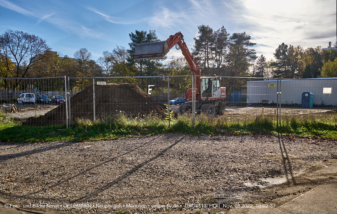 08.11.2022 - Baustelle an der Quiddestraße Haus für Kinder in Neuperlach